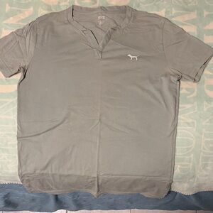 PINK Victoria's Secret Light Gray Short Sleeve Tee